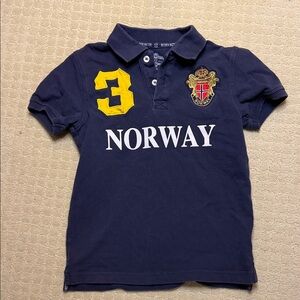 Robin Ruth Navy Polo with Yellow Accents
